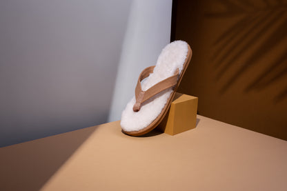 Brown Sheepskin Sandals