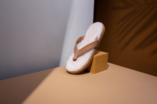 Brown Sheepskin Sandals