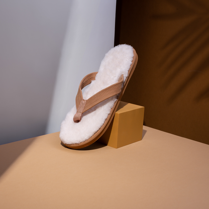 Brown Sheepskin Sandals