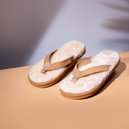 Brown Sheepskin Sandals