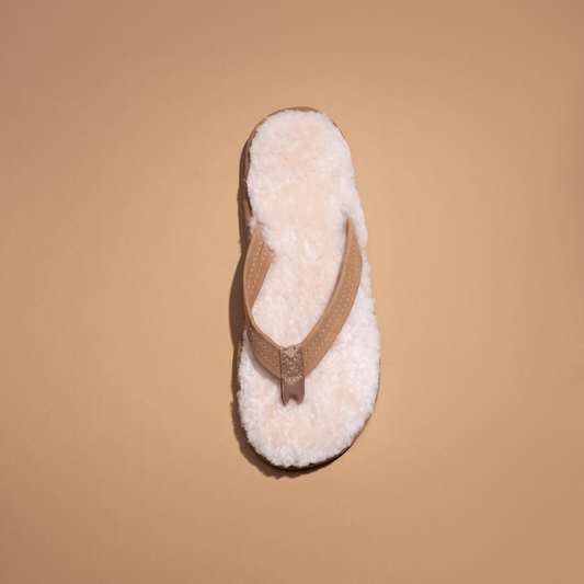 Brown Sheepskin Sandals
