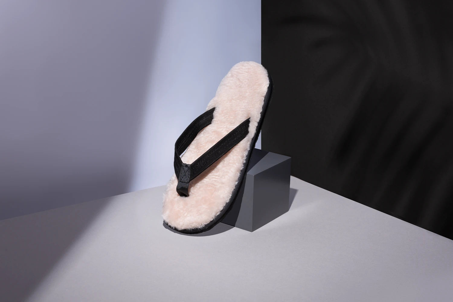 Black Bonsai sheepskin sandal