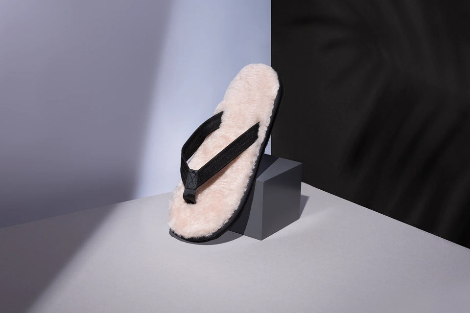 Black Bonsai sheepskin sandal